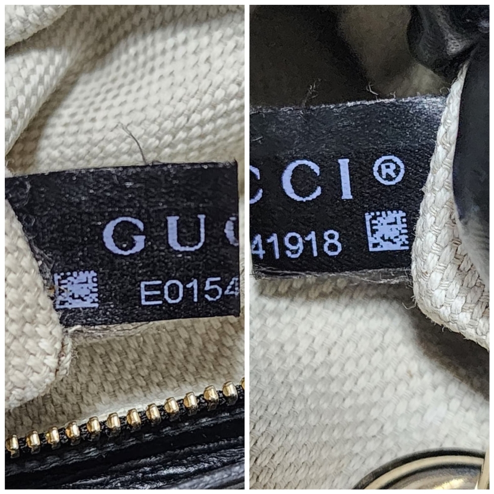 GUCCI Pebbled Leather Soho Chain Shoulder Bag Black - Picture 5 of 16